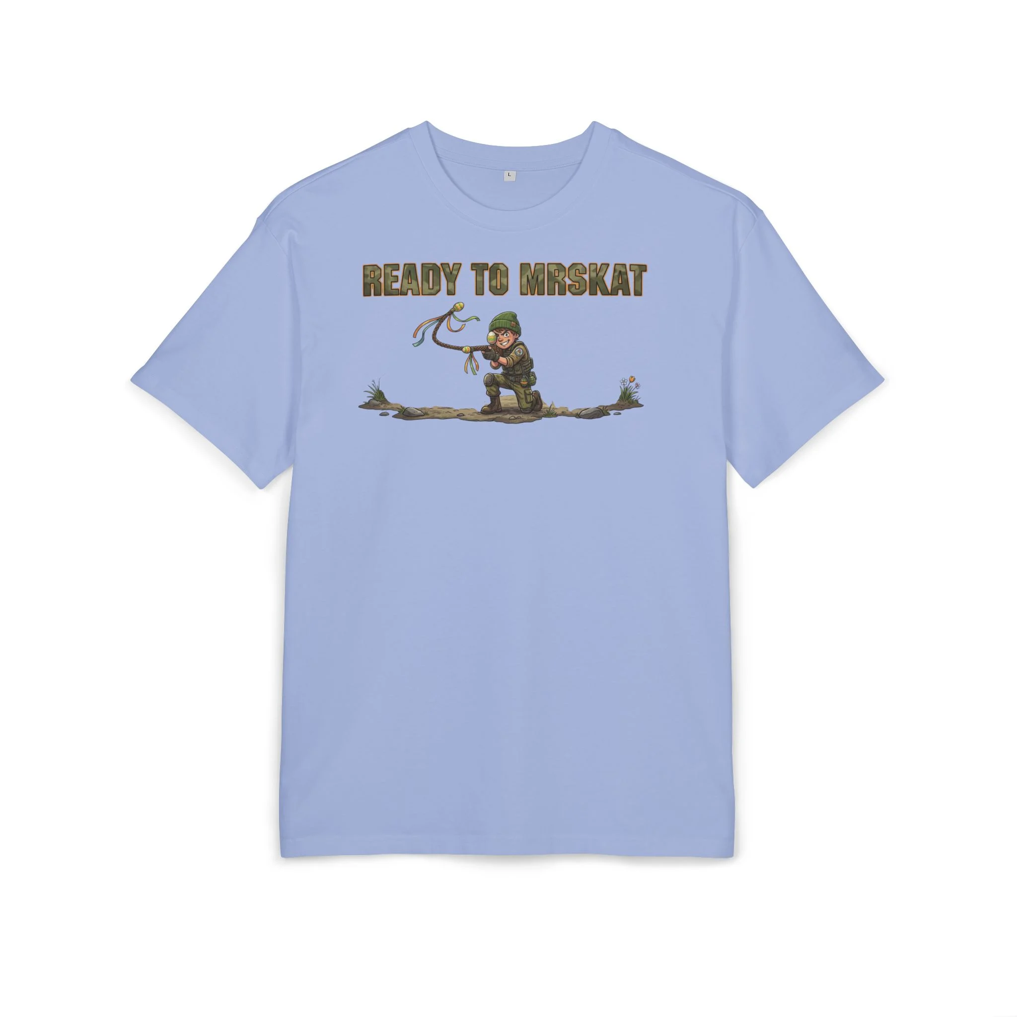 Sebevědomý kluk s pomlázkou připravený na akci, , text „Ready to mrskat“. - vtipný výraz... - Obrázek 29